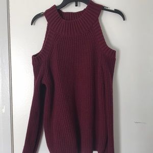 Maroon sweater blouse